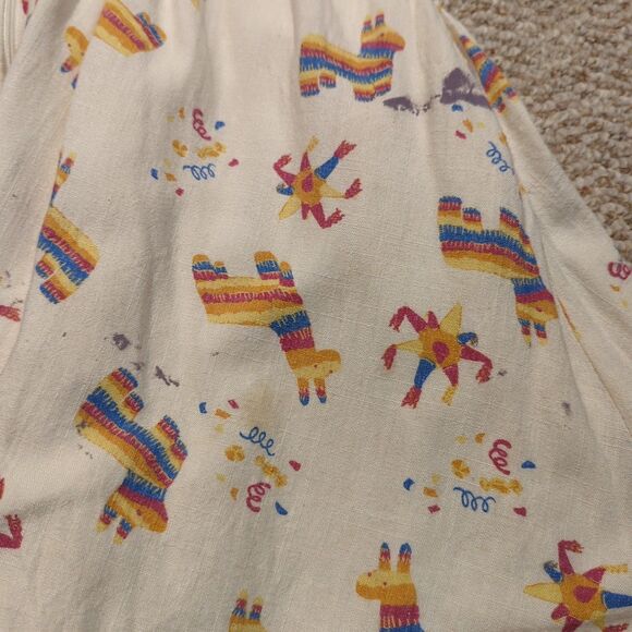 ModCloth Keeping On Piñata Cutout Dress Womens XL Cream Linen Blend Novelty - Picture 8 of 12